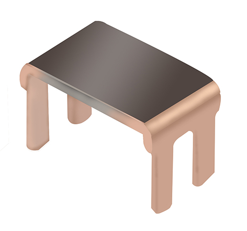 Four-legged shunt plug-in resistor (stool-type)
